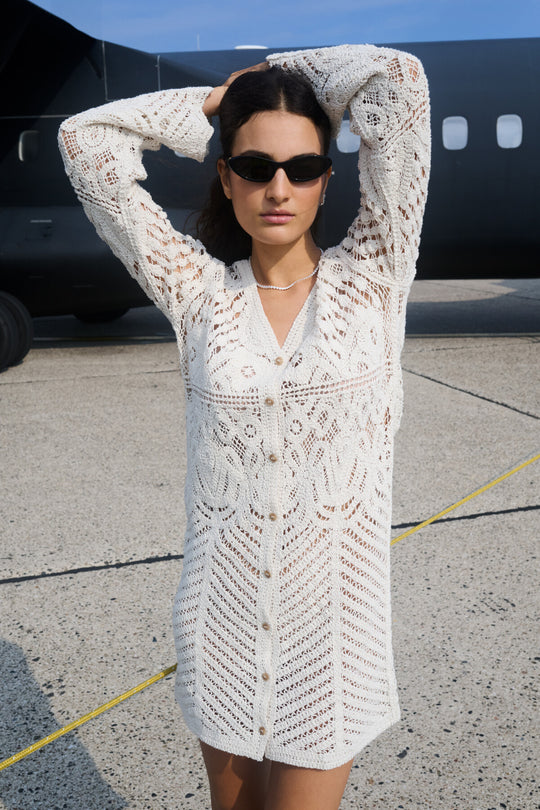 LR-ROSA 1 Klänning Ljus sand