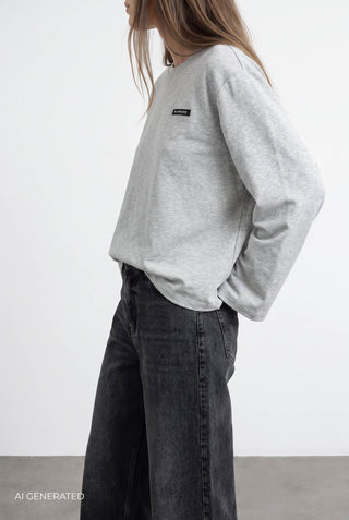 BL-ALONA ART 2 Sweatshirt Ljusgrått