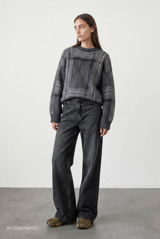 BL-AIDE 1 Jeans Mörkgrå