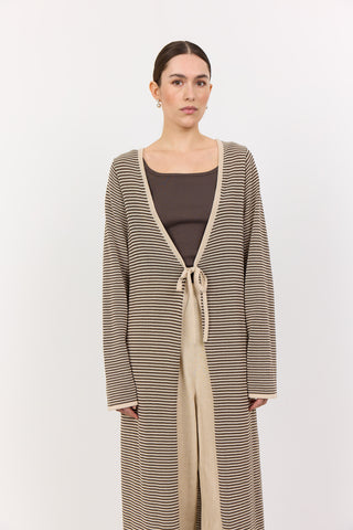LR-LILY 2 Cardigan Mörk sand
