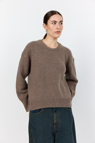 LR-PERLE 1 Pullover Ljusbrun