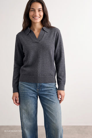 LR-ISMAILA 9 Pullover Mörkgrå