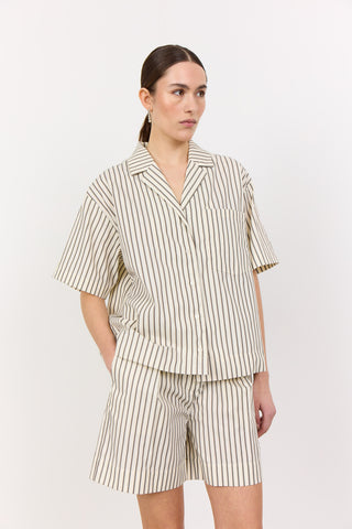 LR-LUCILLA 3 Skjorta Mörkbrun