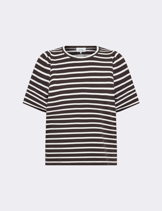 LR-NEDDIE 1 T-shirt Mörkbrun
