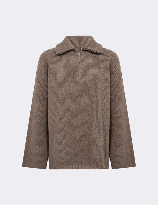 LR-PERLE 10 Pullover Ljusbrun