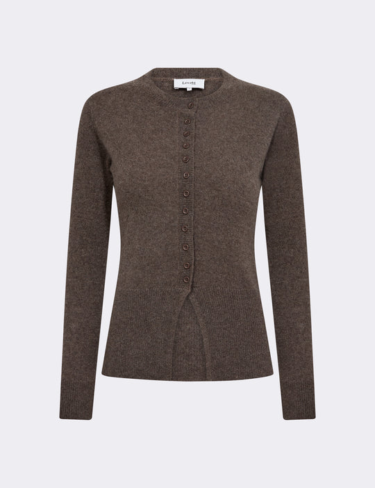 LR-ELOISE 21 Cardigan Mörkbrun