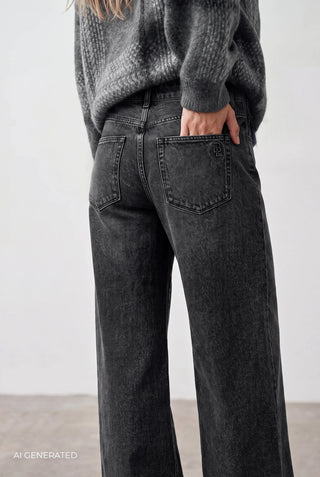 BL-AIDE 1 Jeans Mörkgrå