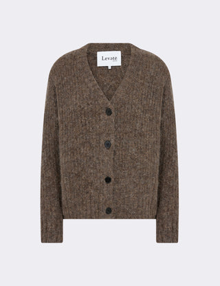 LR-INORA 1 Cardigan Mörk sand