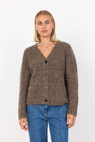 LR-INORA 1 Cardigan Mörk sand