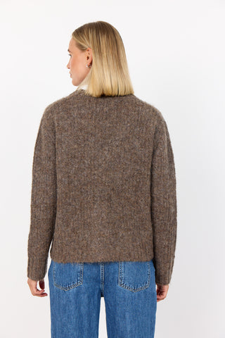 LR-INORA 1 Cardigan Mörk sand