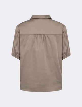 LR-ISLA SOLID 129 Skjorta Mörk sand