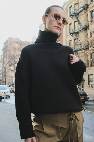 LR-PERLE 3 Pullover Mörkbrun