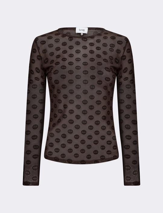 LR-TELA AOP 1 T-shirt Mörkbrun