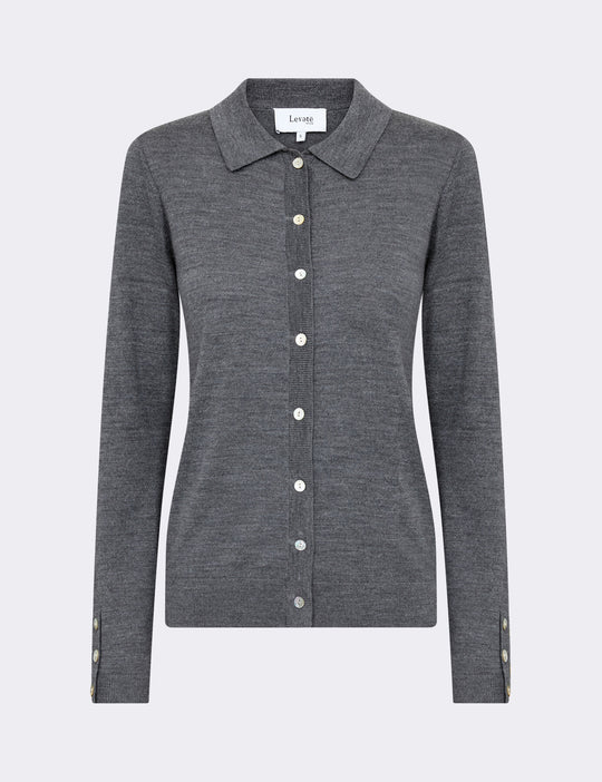 LR-ISMAILA 6 Pullover Mörkgrå
