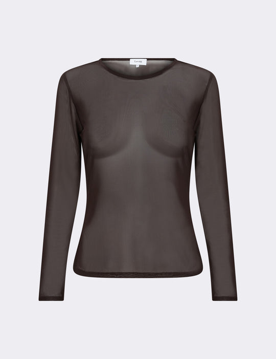 LR-TELA 1 T-shirt Mörkbrun