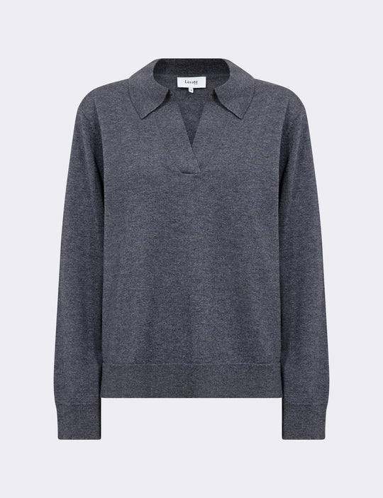 LR-ISMAILA 9 Pullover Mörkgrå