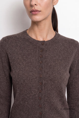 LR-ELOISE 21 Cardigan Mörkbrun