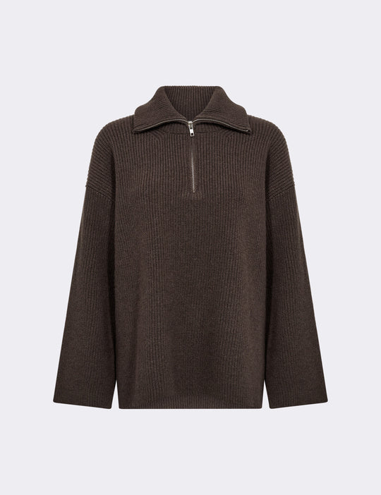 LR-PERLE 10 Pullover Mörkbrun
