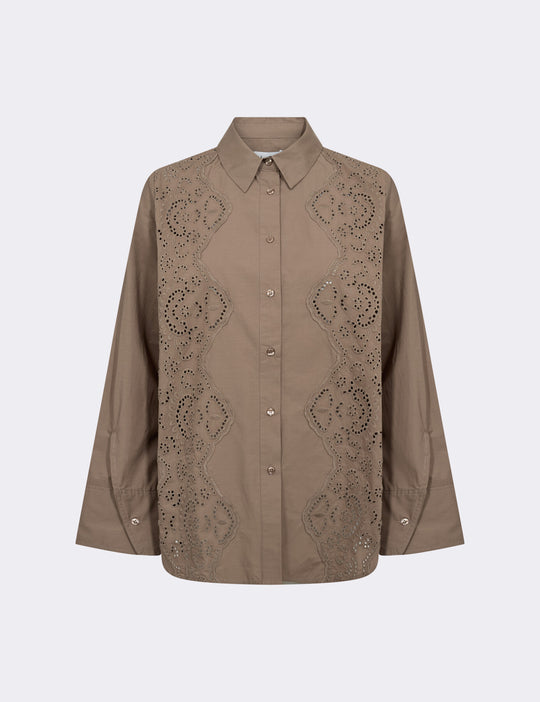 LR-ROSE 2 Skjorta Brün