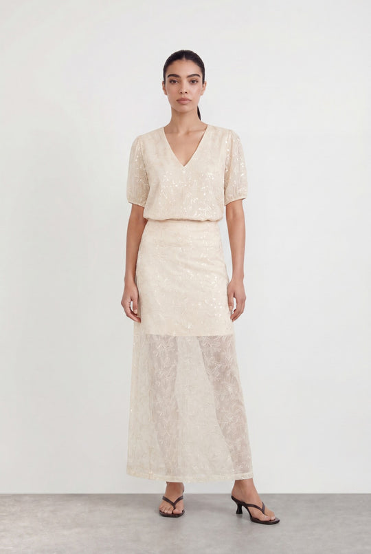 LR-ROXY 2 Kjol Ljus sand