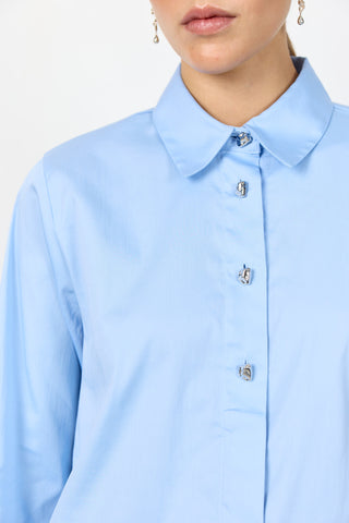 LR-ISLA SOLID 136 Skjorta Ljusblå