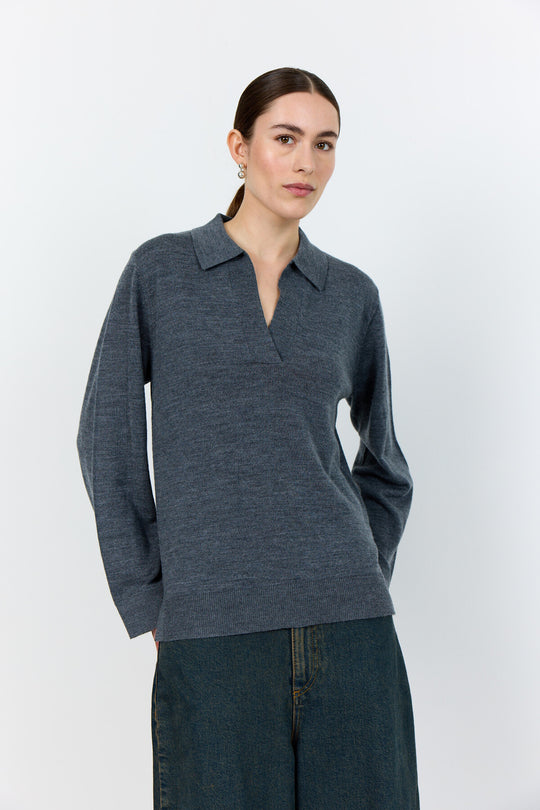 LR-ISMAILA 9 Pullover Mörkgrå