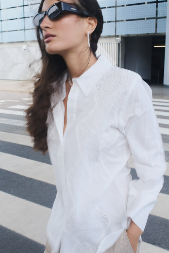 LR-ROSE 2 Skjorta Off white