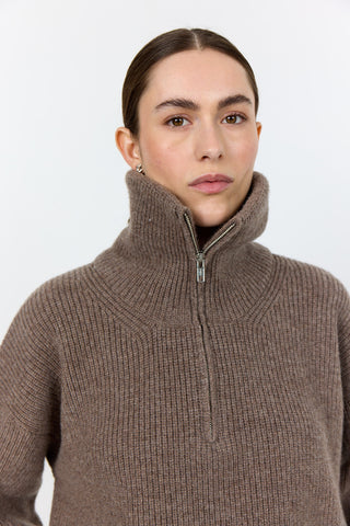 LR-PERLE 10 Pullover Ljusbrun