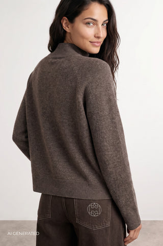 LR-ELOISE 6 Pullover Mörkbrun