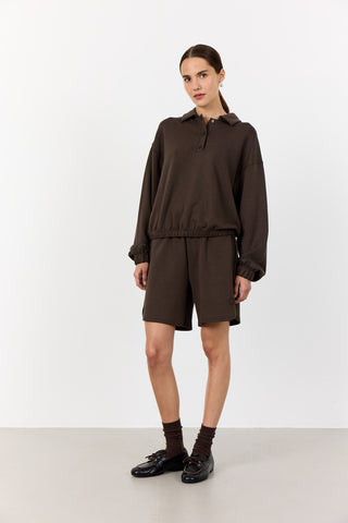 LR-EZRA 9 Sweatshirt Mörkbrun