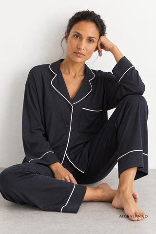 LR-UDO SET 1 Pyjamas mörkblå