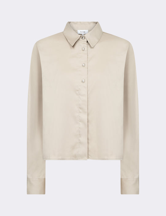 LR-ISLA SOLID 136 Skjorta Ljus sand