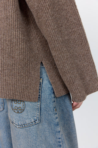 LR-PERLE 10 Pullover Ljusbrun