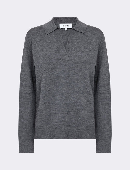 LR-ISMAILA 9 Pullover Mörkgrå