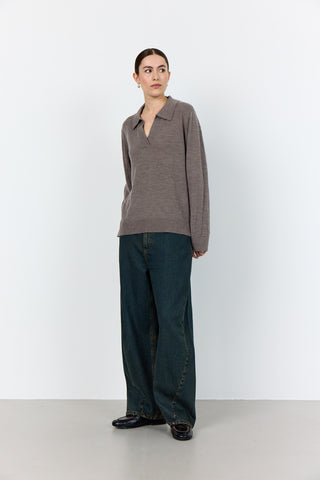 LR-ISMAILA 9 Pullover Ljusbrun