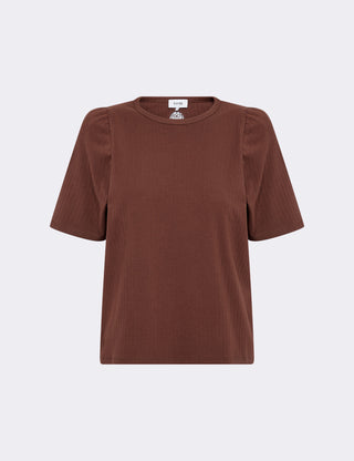 LR-NEDDIE 3 T-shirt Mörkbrun