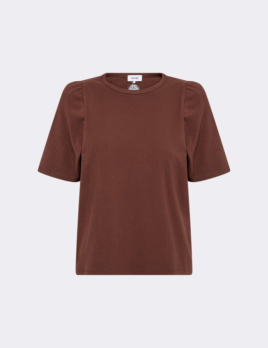 LR-NEDDIE 3 T-shirt Mörkbrun