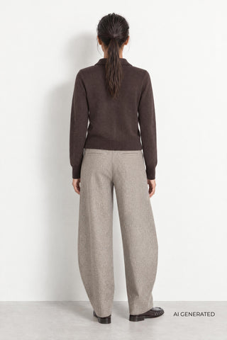 LR-ELOISE 23 Cardigan Mörkbrun