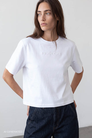 BL-ALONA ART 1 T-shirt Vit
