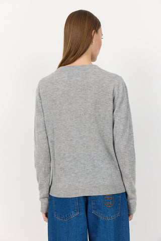 LR-ELOISE 1 Cardigan Ljusgrått