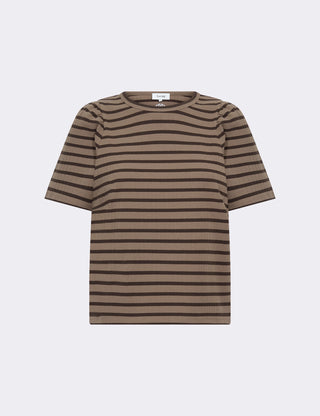LR-NEDDIE 1 T-shirt Mörkbrun