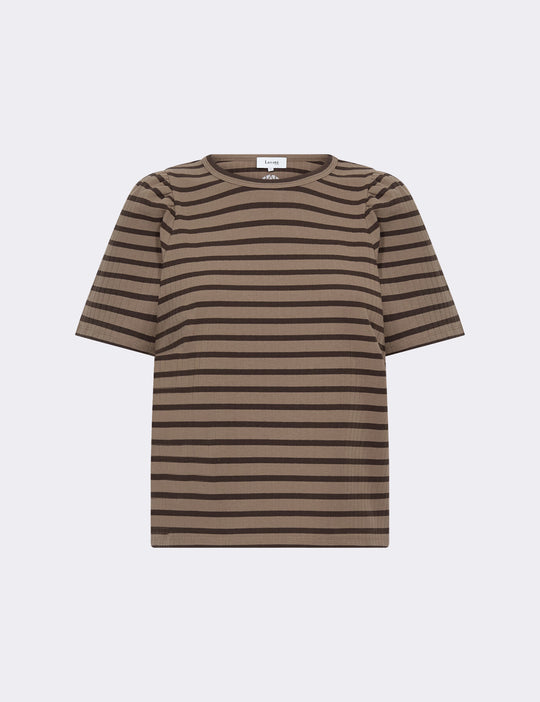 LR-NEDDIE 1 T-shirt Mörkbrun