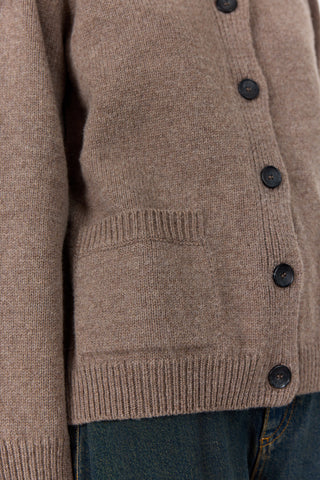 LR-PERLE 9 Cardigan Ljusbrun
