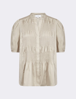 LR-ISLA SOLID 137 Skjorta Ljus sand