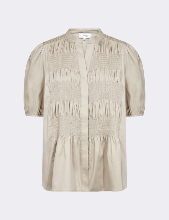LR-ISLA SOLID 137 Skjorta Ljus sand