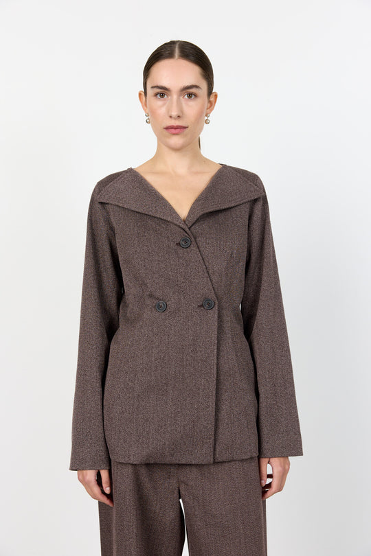 LR-OBASSIE 3 Kavaj Mörkbrun