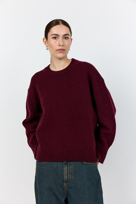 LR-PERLE 1 Pullover Bordeaux