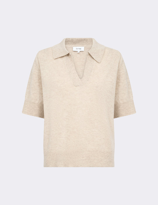 LR-ELOISE 18 Pullover Ljus sand