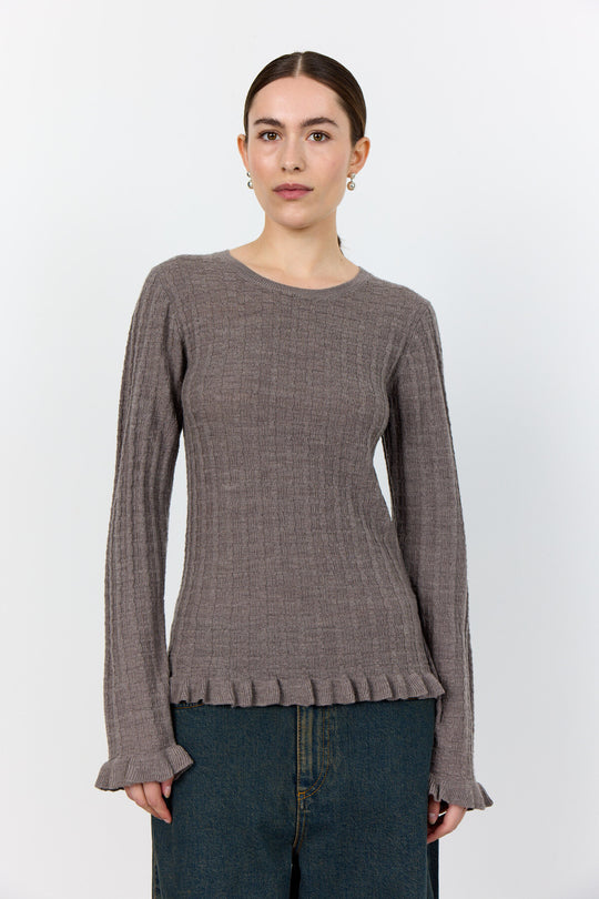 LR-ISMAILA 13 Pullover Ljusbrun