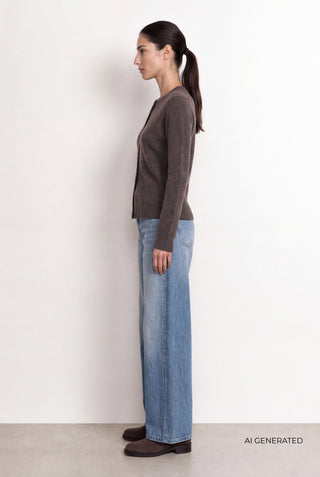 LR-ELOISE 21 Cardigan Mörkbrun